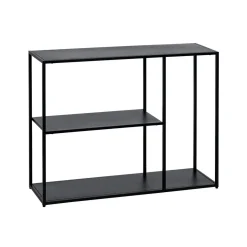 Consola de acero negro Calista 100x30x81cm