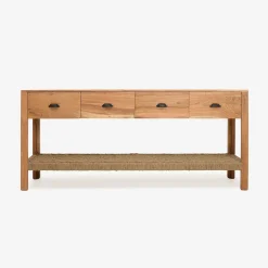 Consola de madera de acacia Bolt 170x40x75cm Clau&Chloe