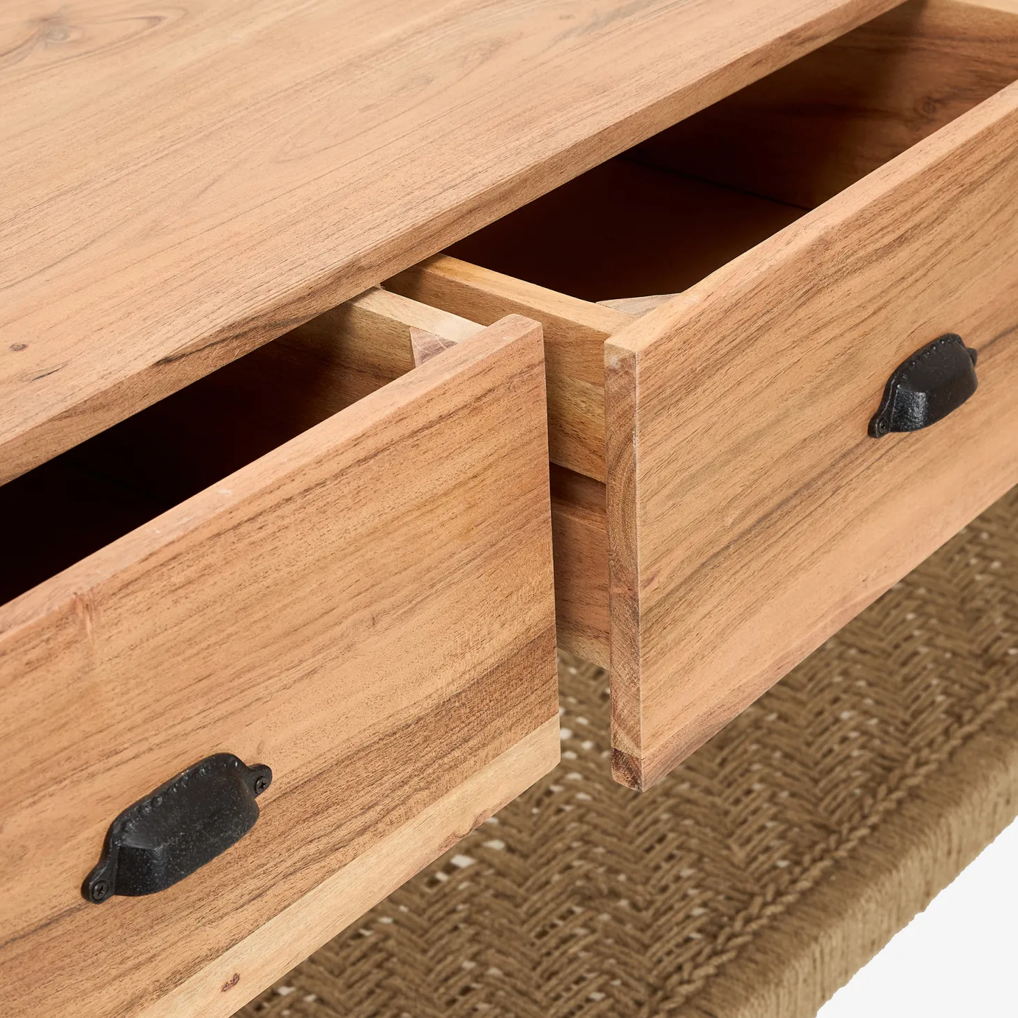 Consola de madera de acacia Bolt 170x40x75cm Clau&Chloe