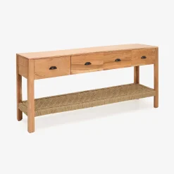 Consola de madera de acacia Bolt 170x40x75cm Clau&Chloe