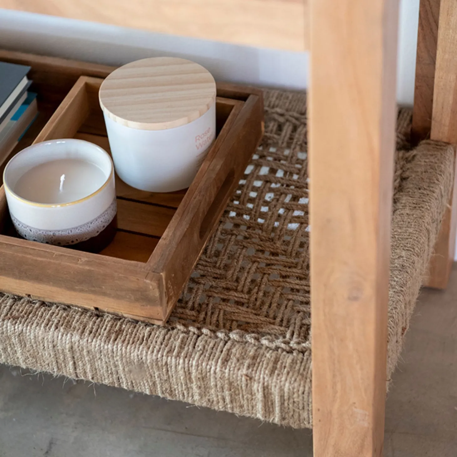 Consola de madera de acacia Bolt 170x40x75cm Clau&Chloe