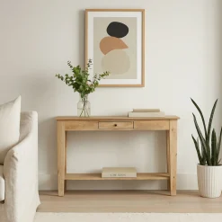 Consola de madera de mango Tallin 120x40x76cm