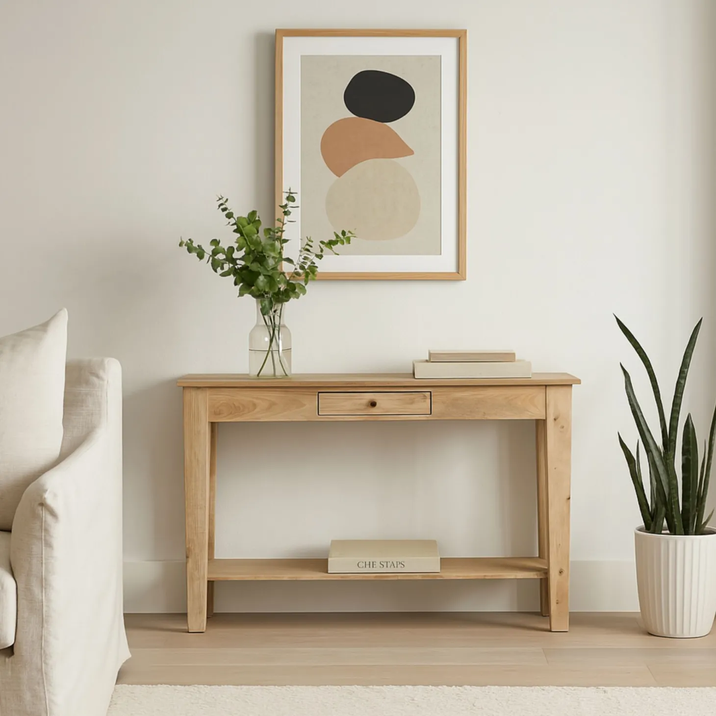 Consola de madera de mango Tallin 120x40x76cm