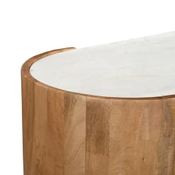 Consola de madera de mango y mármol Varsovia 135x40x80cm Clau&Chloe