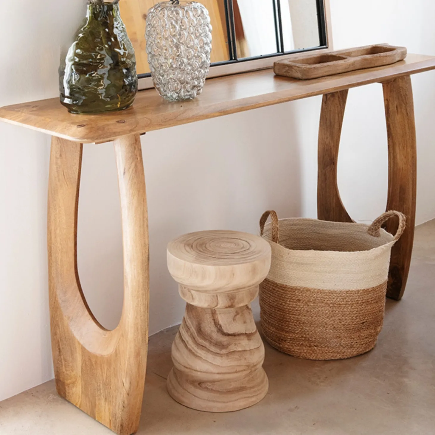 Consola de madera de mango Aero 150x40x80cm Clau&Chloe