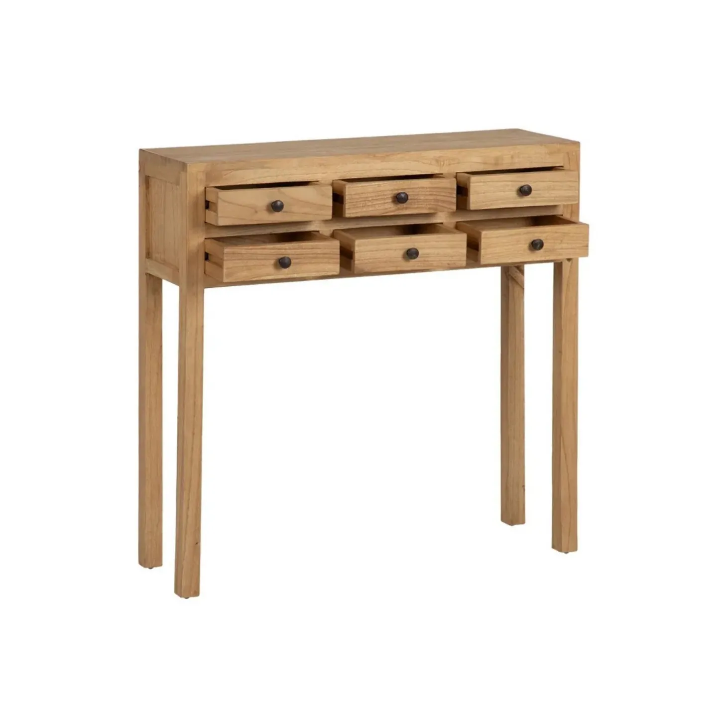 Consola de madera de mindi 85x26x85cm
