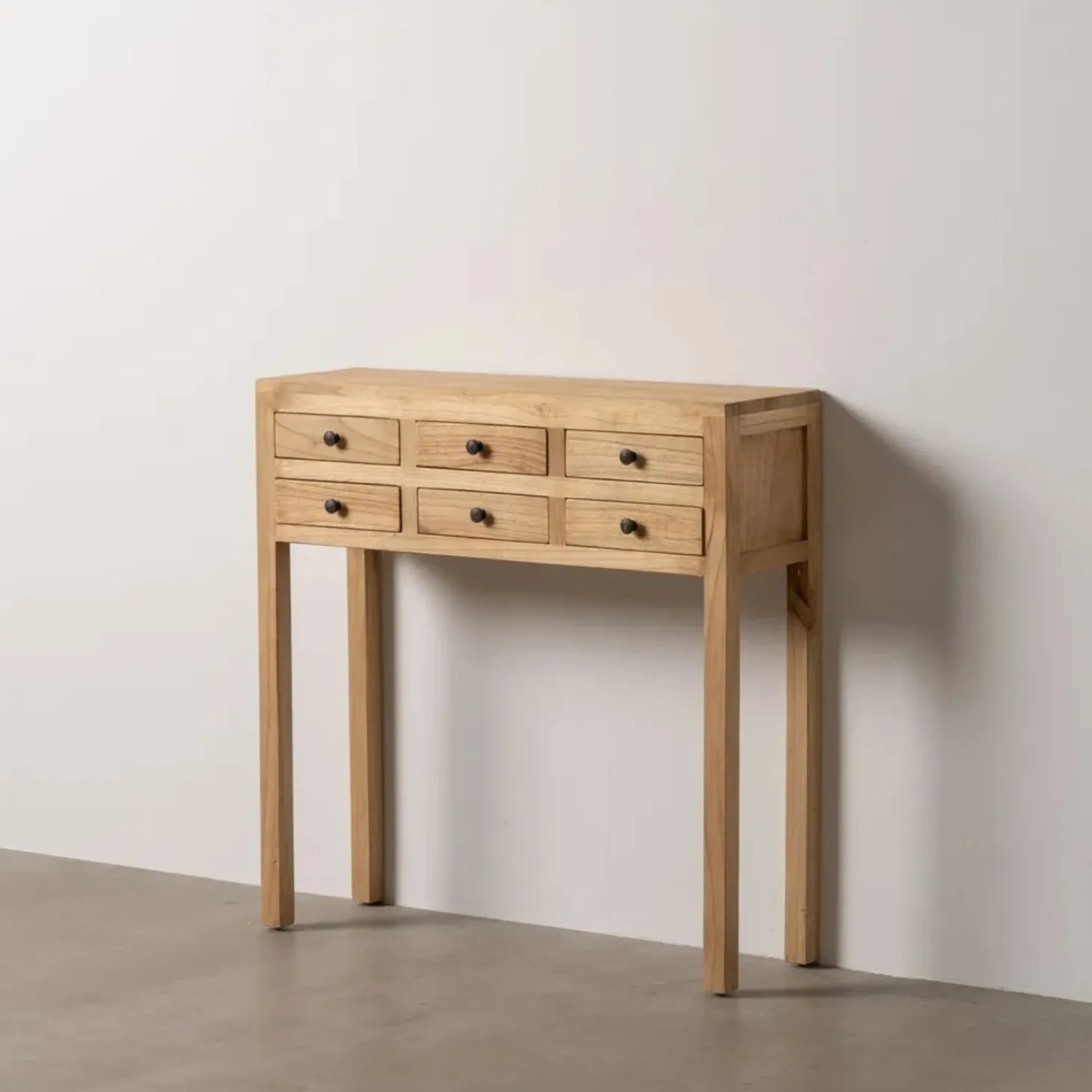 Consola de madera de mindi 85x26x85cm