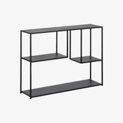 Consola de metal negro Calista 100x26x75cm