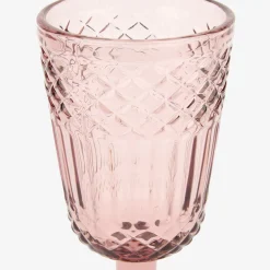 Copa de cristal rosa Aliss Ø8x17cm