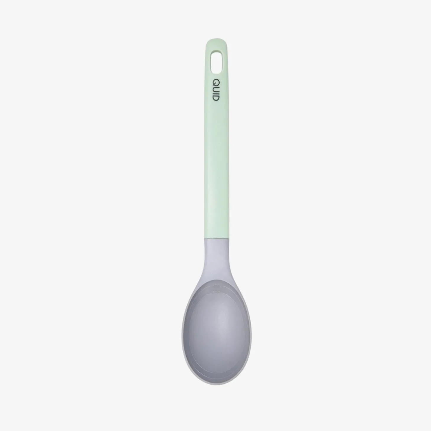 Cuchara de cocina de plástico verde y gris Nira 32cm