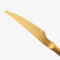 Cuchillo chuletero de acero inoxidable dorado Kipla