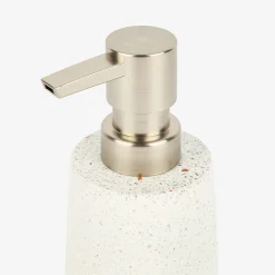 Dispensador de jabón de baño de poliresina granito Ø6x17cm