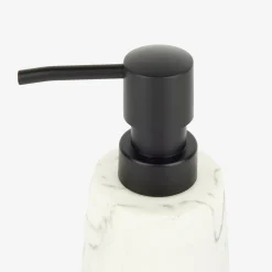 Dispensador de jabón de baño efecto mármol Fem Ø8x19cm