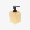Dispensador de jabón de baño de resina efecto madera Mel 16,5cm