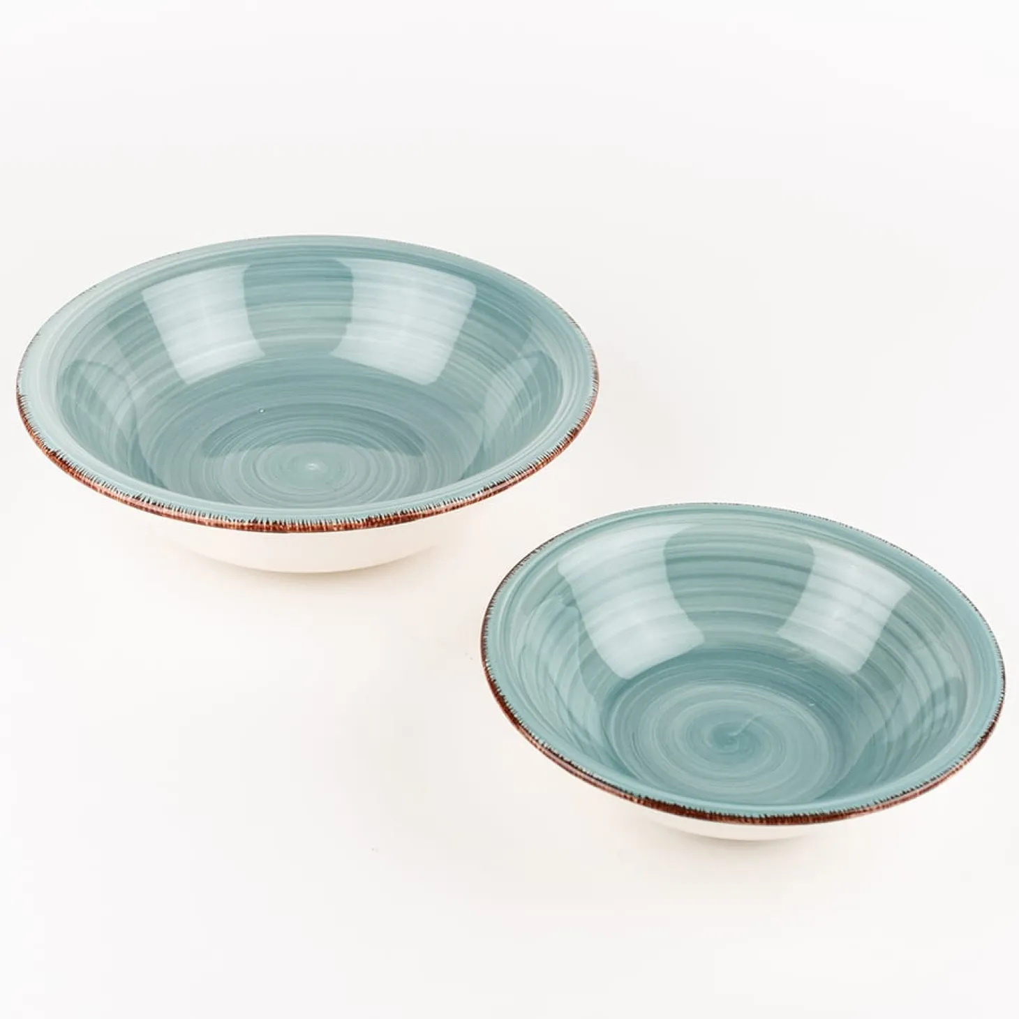 Ensaladera azul de gres Vita Ø23cm