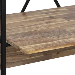Escritorio con estantería de madera de acacia Aura 90x51x180cm