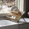 Escurreplatos plegable de bambú 42x32x26cm