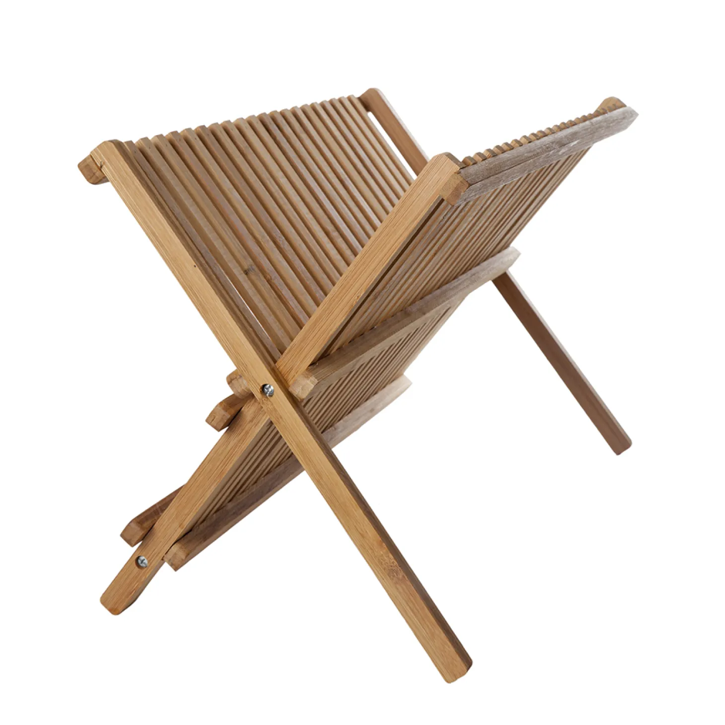 Escurreplatos plegable de bambú 42x32x26cm