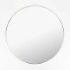 Espejo de pared redondo de metal dorado Orión Ø55cm