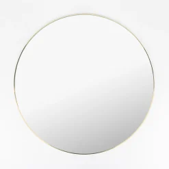 Espejo de pared redondo de metal dorado Orión Ø55cm