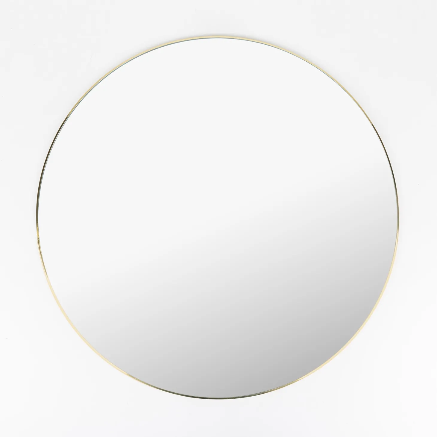 Espejo de pared redondo de metal dorado Orión Ø55cm