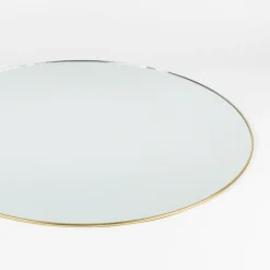 Espejo de pared redondo de metal dorado Orión Ø55cm