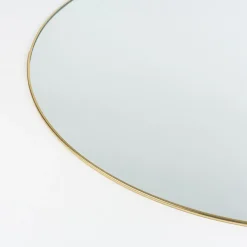 Espejo de pared redondo de metal dorado Orión Ø55cm