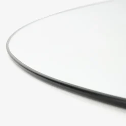 Espejo de pared redondo de metal negro Ø55cm