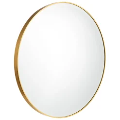 Espejo de pared redondo dorado Ø100cm