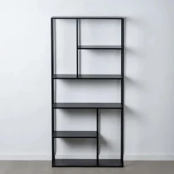 Estantería de acero negro Calista 90x30x188cm