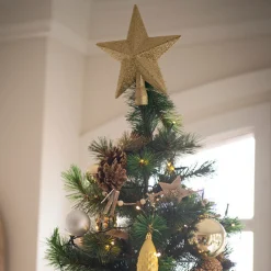 Estrella para árbol dorada 19cm