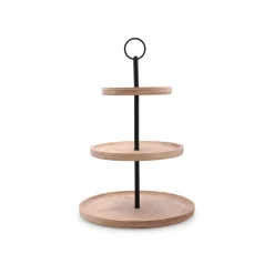 Expositor de bambú de 3 pisos Ø25/20/15cm