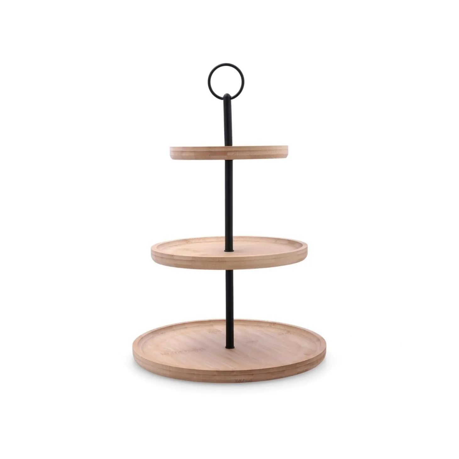 Expositor de bambú de 3 pisos Ø25/20/15cm