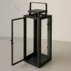 Farol de metal negro Calin 35cm