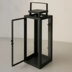 Farol de metal negro Calin 35cm