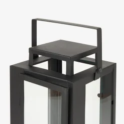 Farol de metal negro Calin 35cm