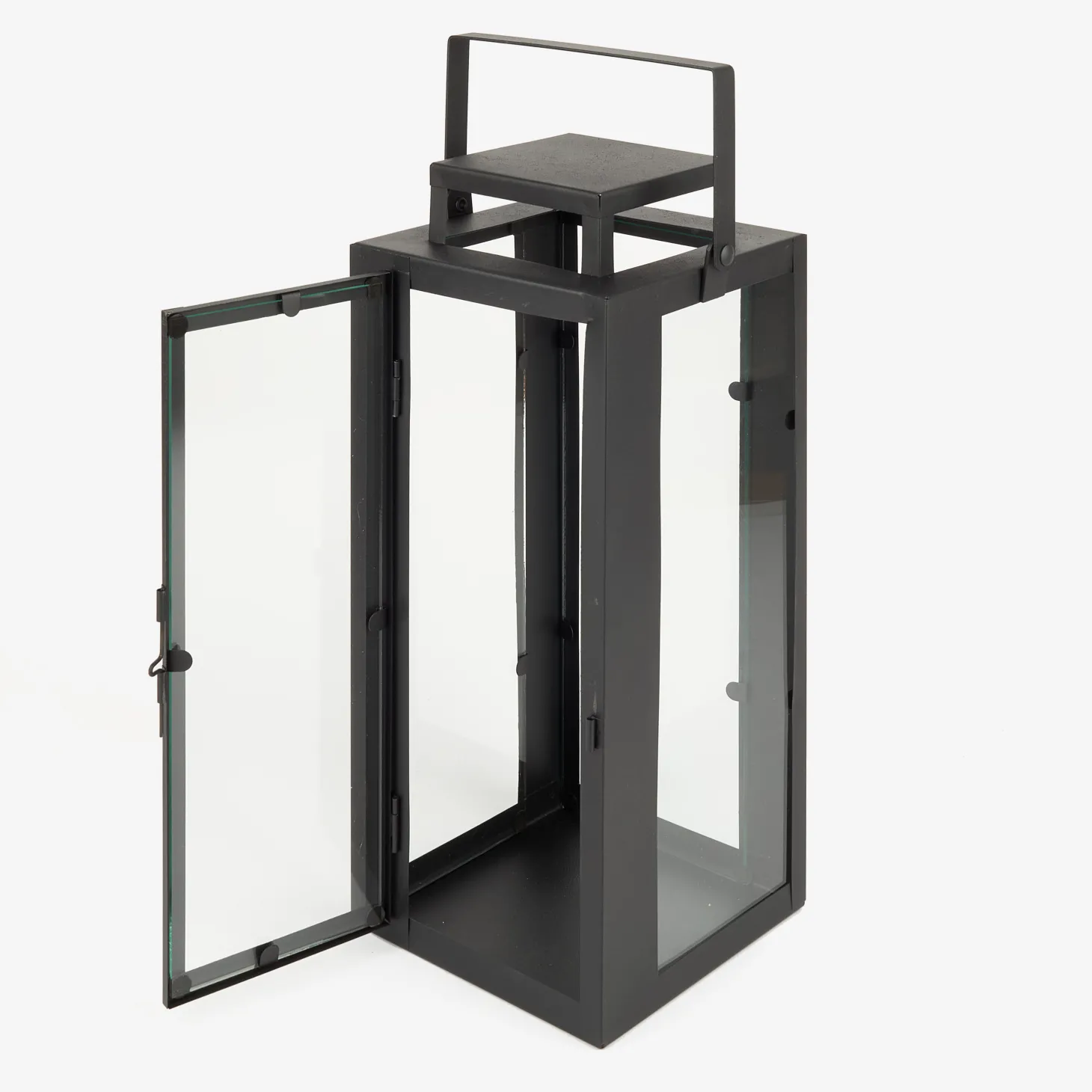 Farol de metal negro Calin 35cm