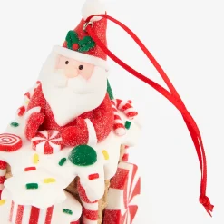 Figura decorativa de dolomita Santa Claus en tren 10,5cm