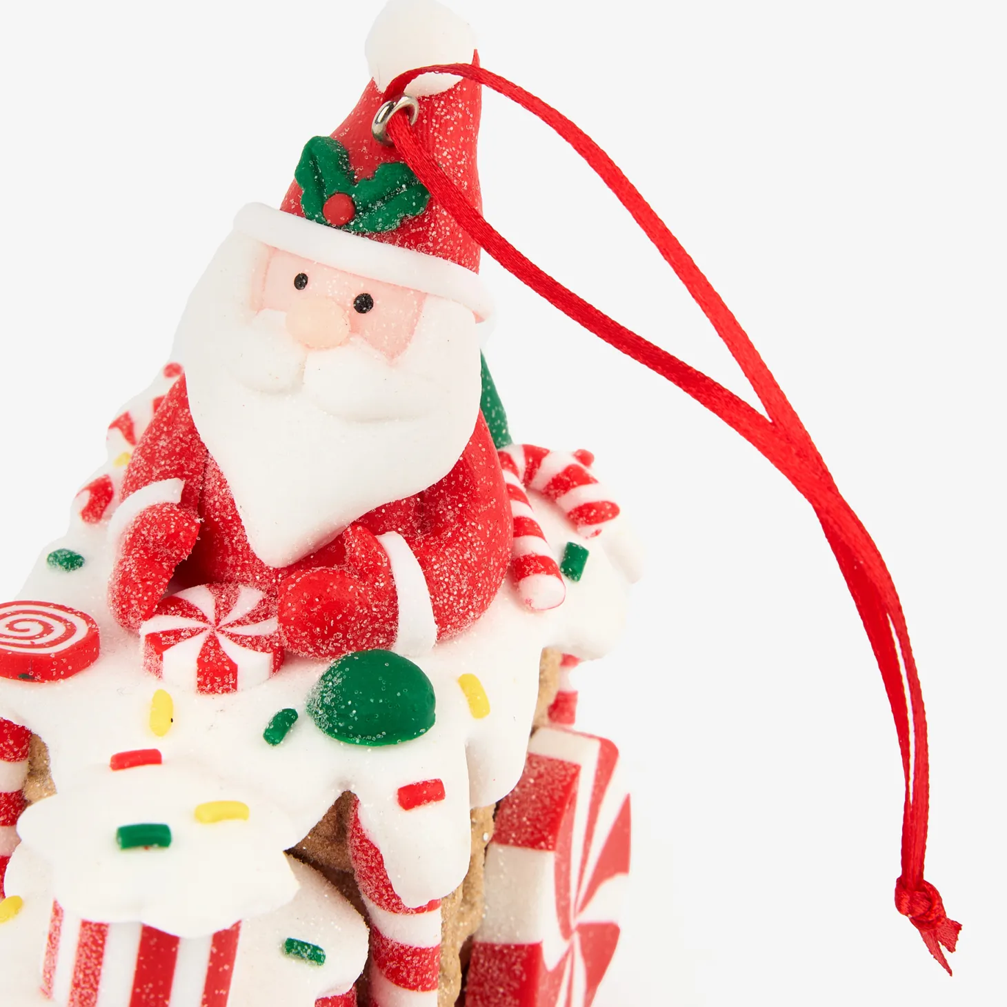 Figura decorativa de dolomita Santa Claus en tren 10,5cm