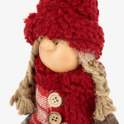 Figura decorativa Muñeca sentada con gorro 28cm