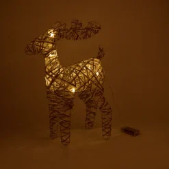 Figura decorativa Reno de luz LED gris 50cm