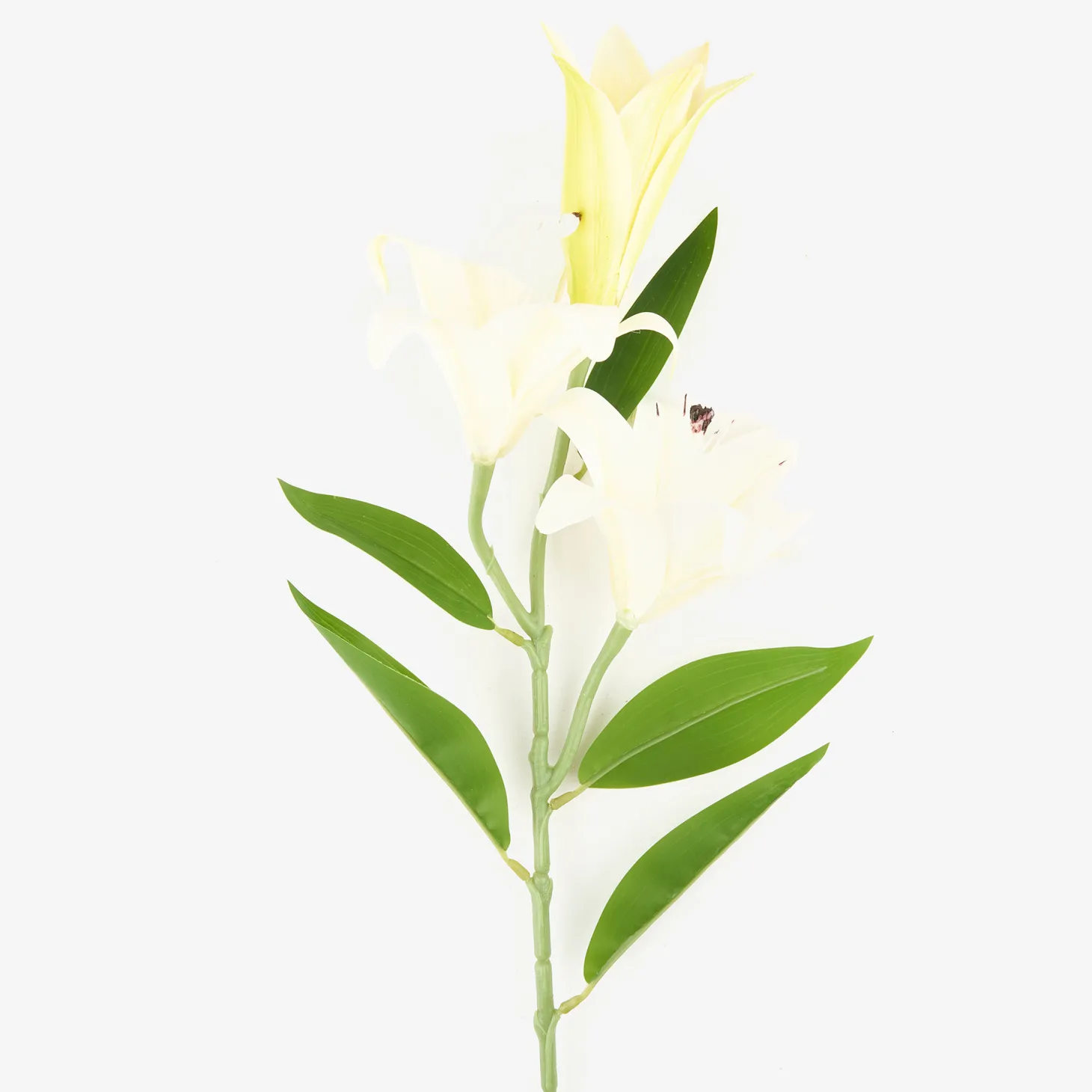 Flor artificial lirio blanco 72cm