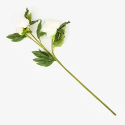Flor artificial peonia blanca 72cm