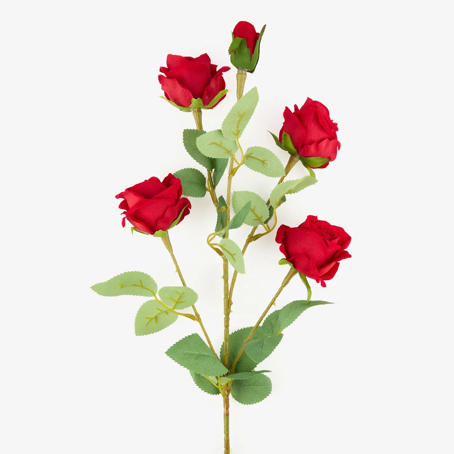 Flor artificial rosa roja 86cm