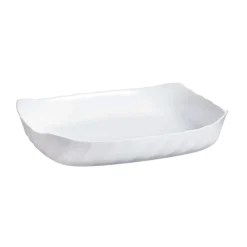 Fuente para horno opal blanca 33x27cm