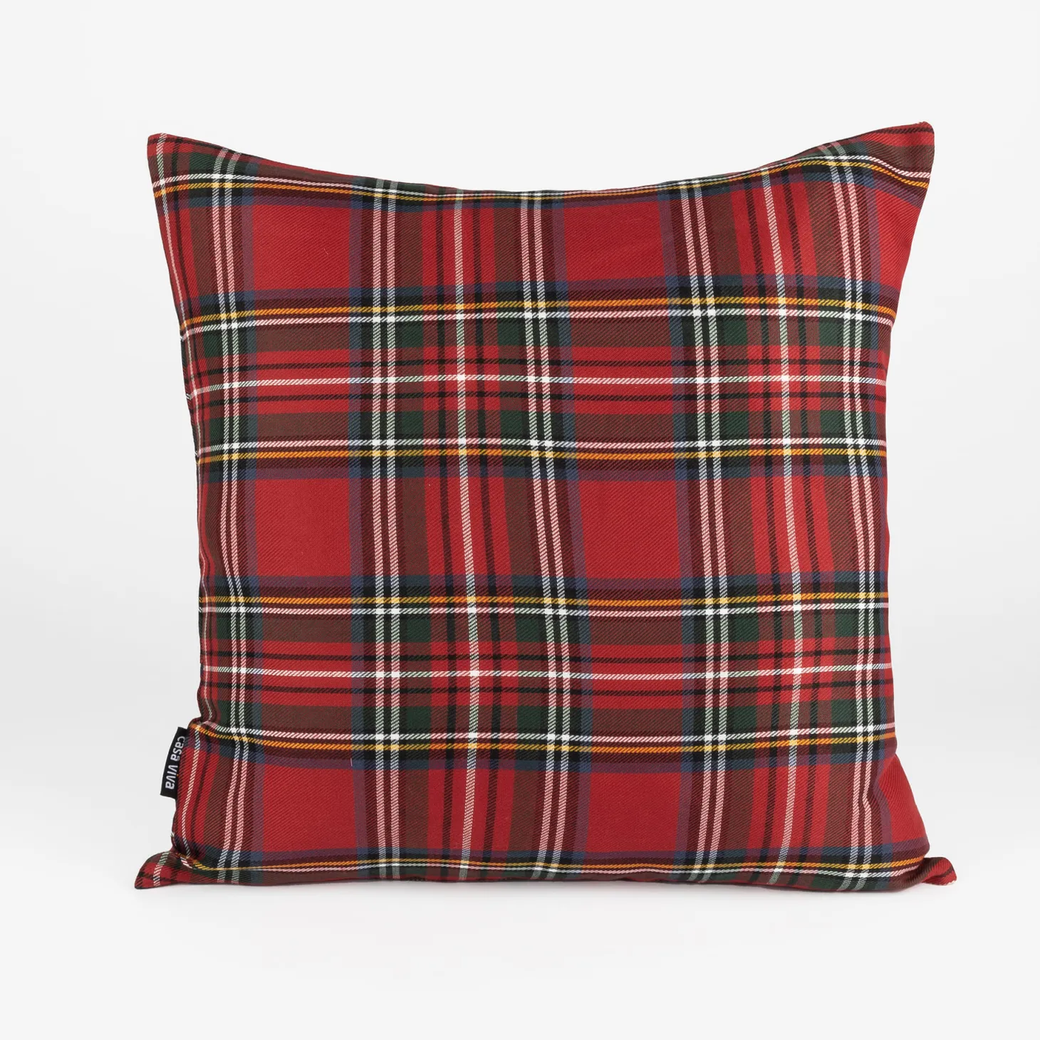 Funda cojín roja tartán 45x45cm