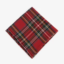 Funda cojín roja tartán 45x45cm