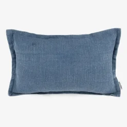 Funda de cojín de algodón azul Frida 30x45cm