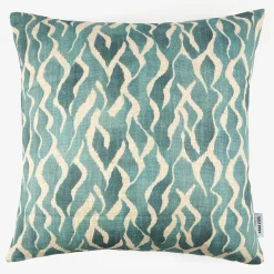 Funda de cojín de algodón azul Sibori 45x45cm