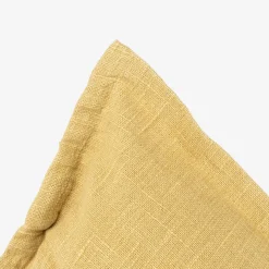 Funda de cojín de algodón amarilla Frida 45x45cm